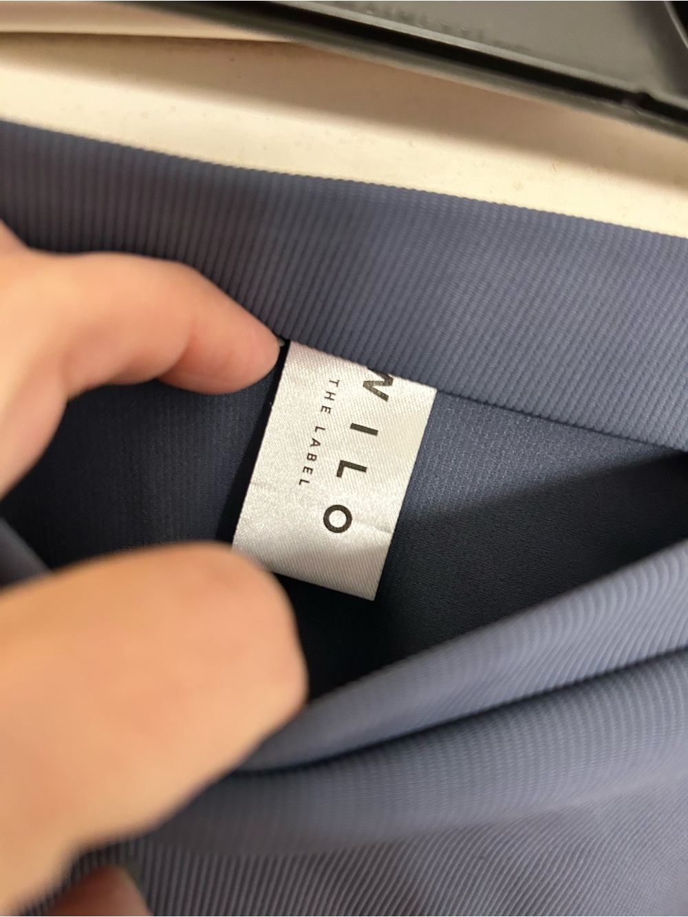 Wilo the label ribbed Blue Skater Skirt - Picture 2 of 3